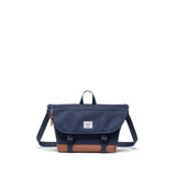 Cove Small Messenger Navy/Saddle brown