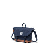 Cove Small Messenger Navy/Saddle brown