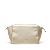 Herschel Milan Toiletry Bag Vegan Leather Gold Metallic