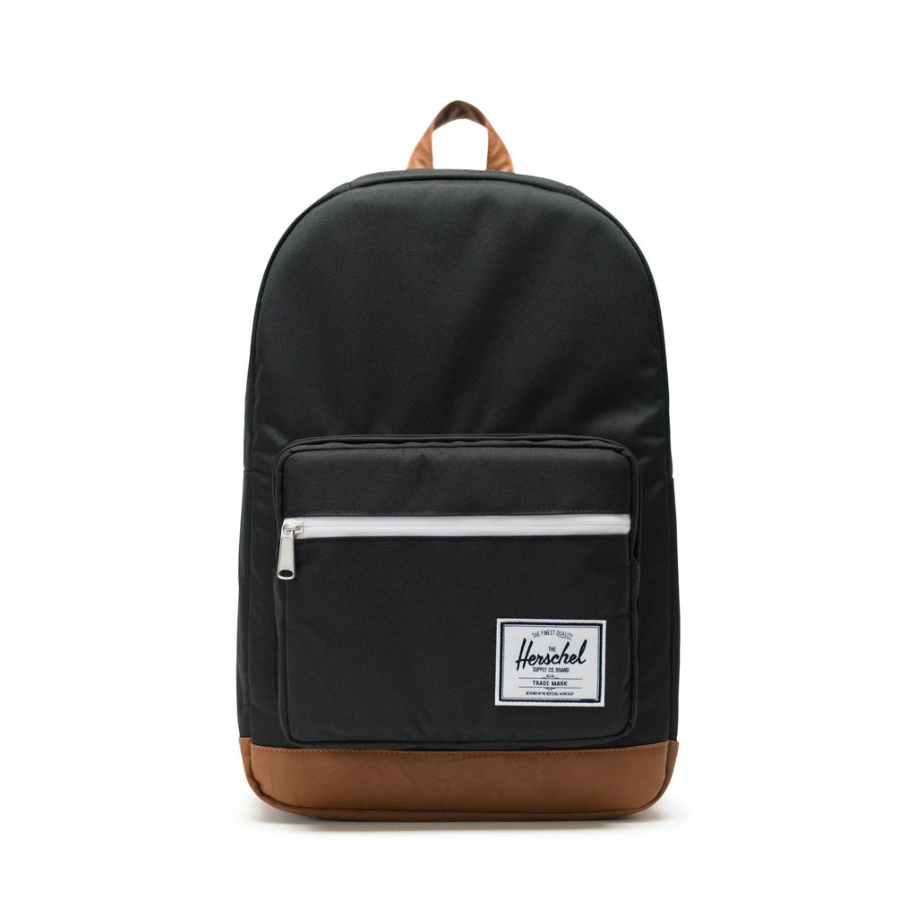 Mochila Herschel Pop Quiz Black/Tan Synthetic Leather – Transmission Store