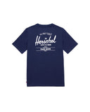 T-Shirt Herschel Homem Classic Logo Peacoat/White