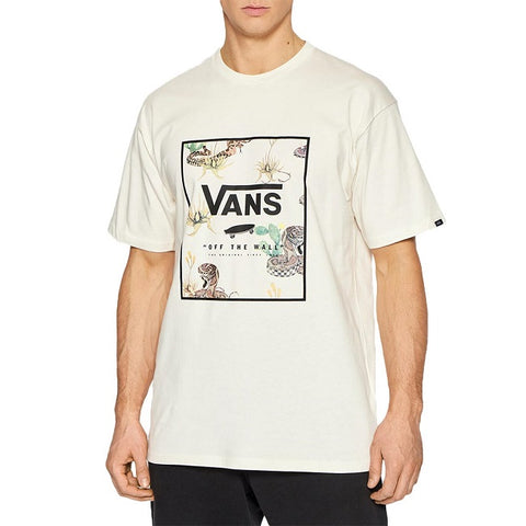 T-Shirt Vans MN Classic Print Box Antique White/desert